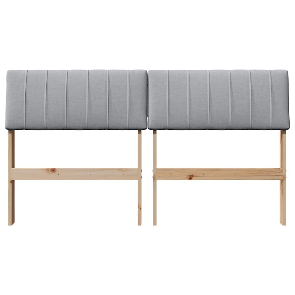 Tête de lit capitonnée Gris clair 140 cm Pin massif - XIOS