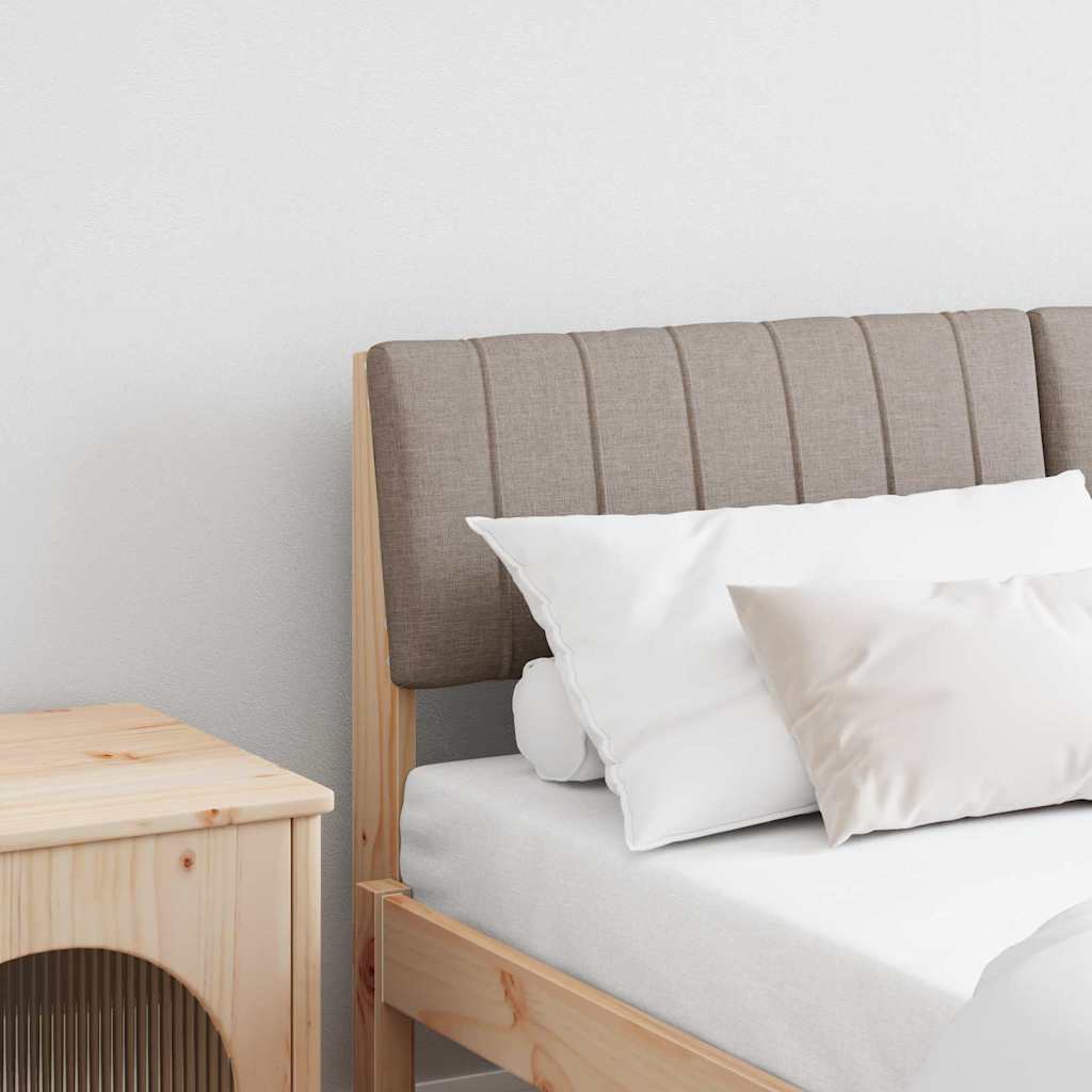 Tête de lit capitonnée Taupe 135 cm Pin massif - XIOS