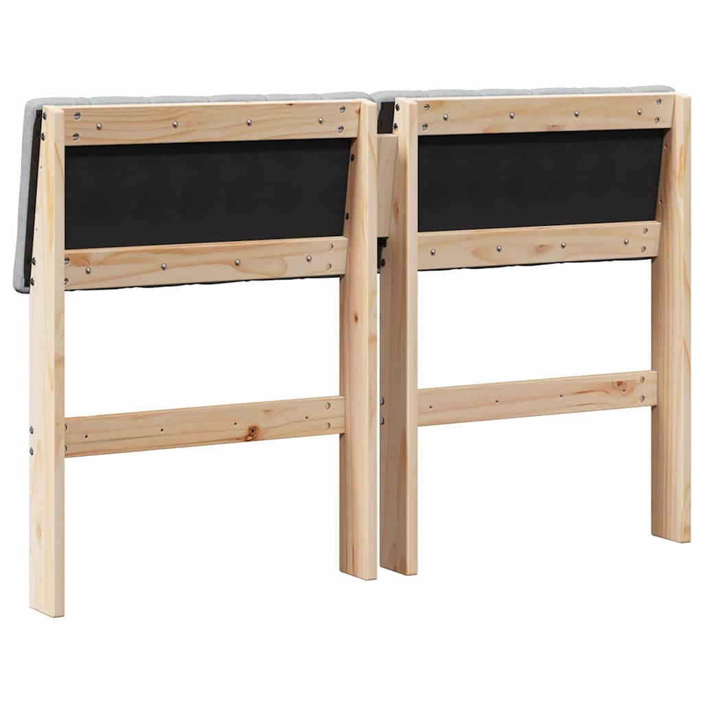 Tête de lit capitonnée Gris clair 120 cm Pin massif - XIOS