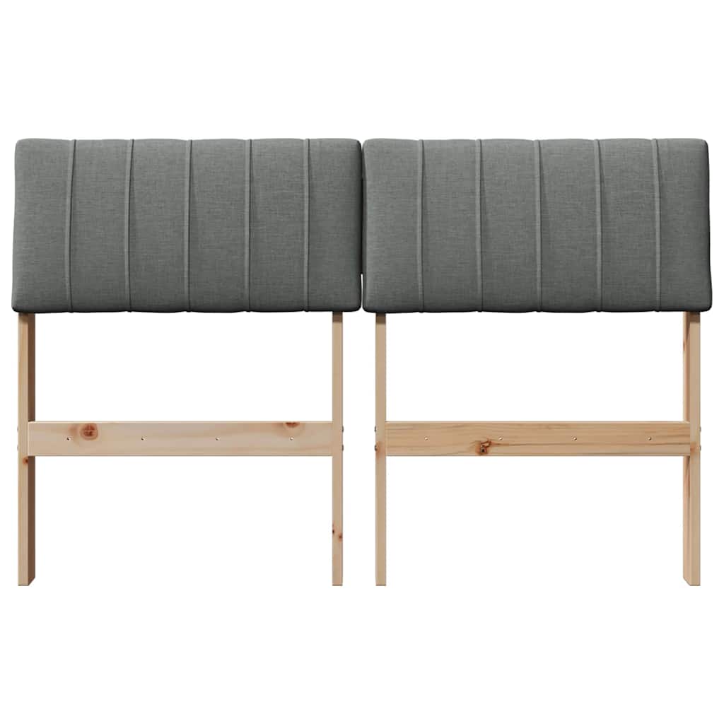 Tête de lit capitonnée Gris foncé 120 cm Pin massif - XIOS