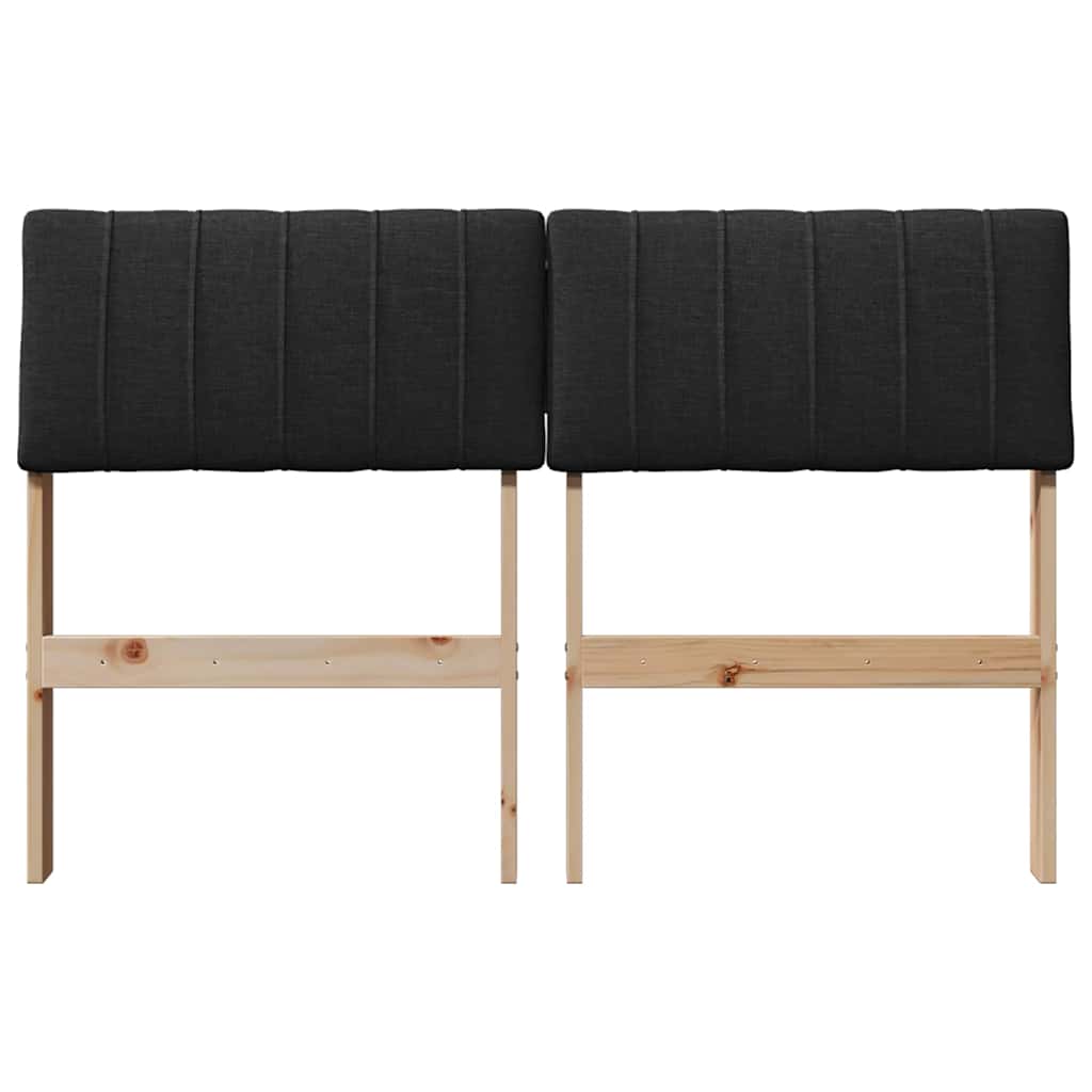 Tête de lit capitonnée Noir 120 cm Pin massif - XIOS