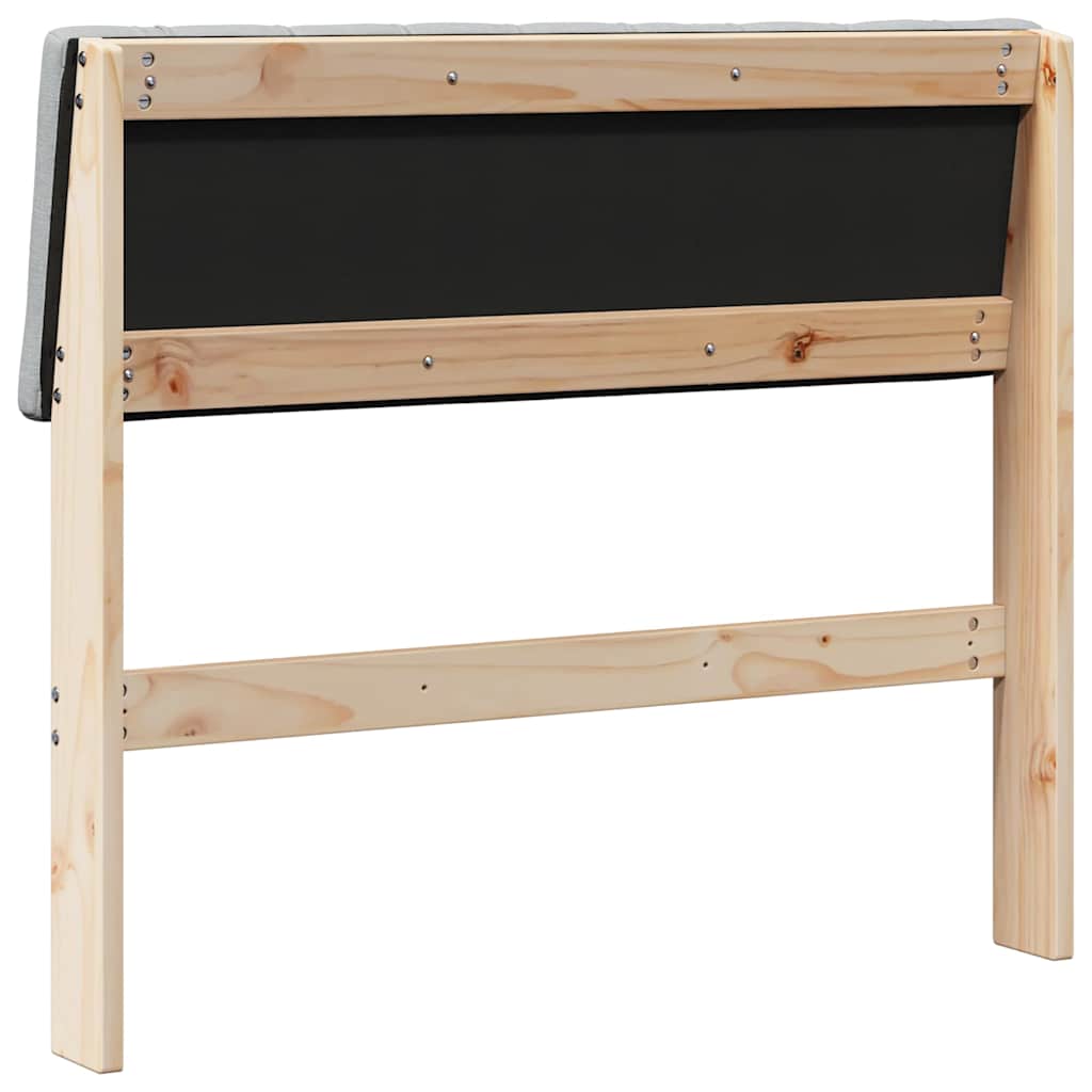 Tête de lit capitonnée Gris clair 90 cm Pin massif - XIOS