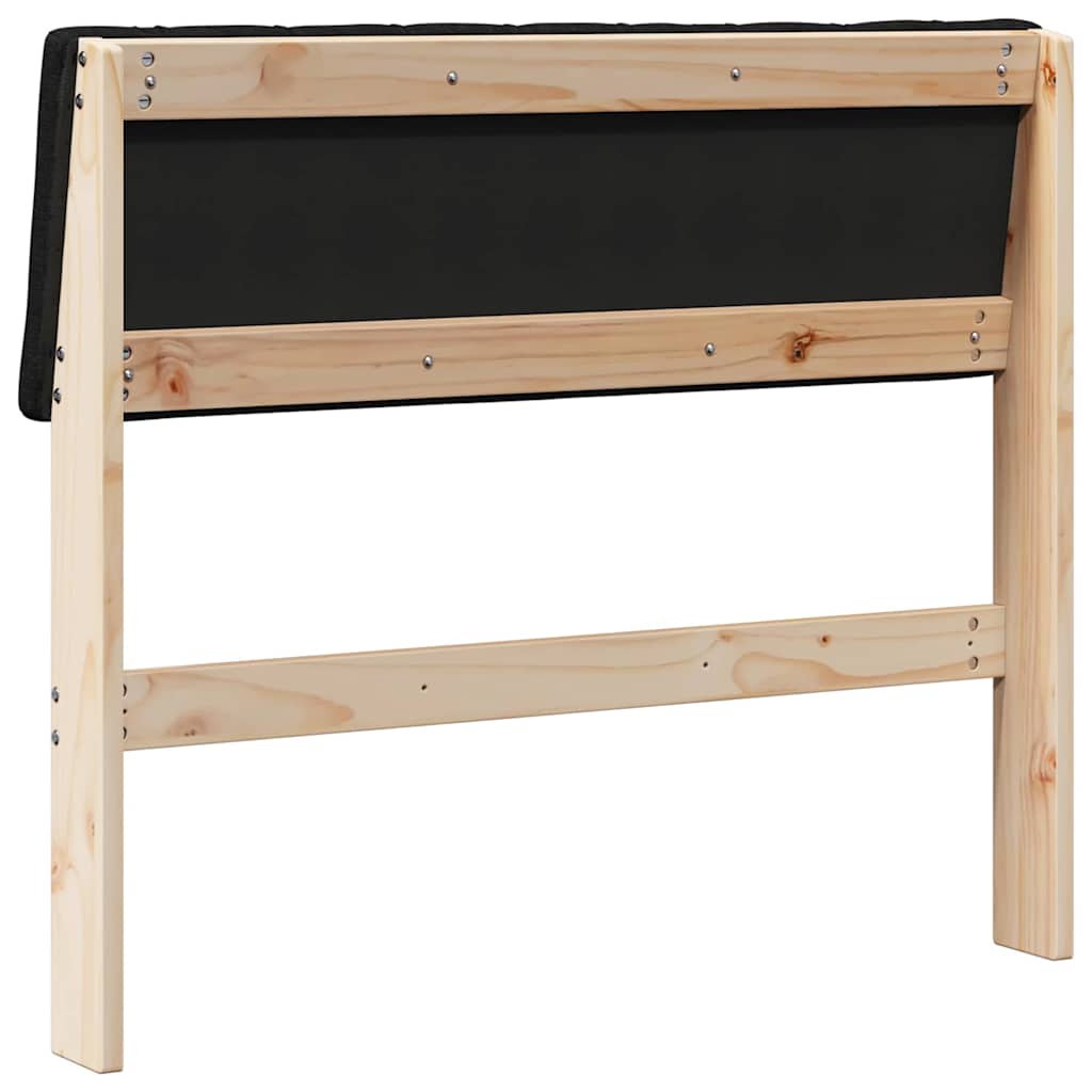 Tête de lit capitonnée Noir 90 cm Pin massif - XIOS