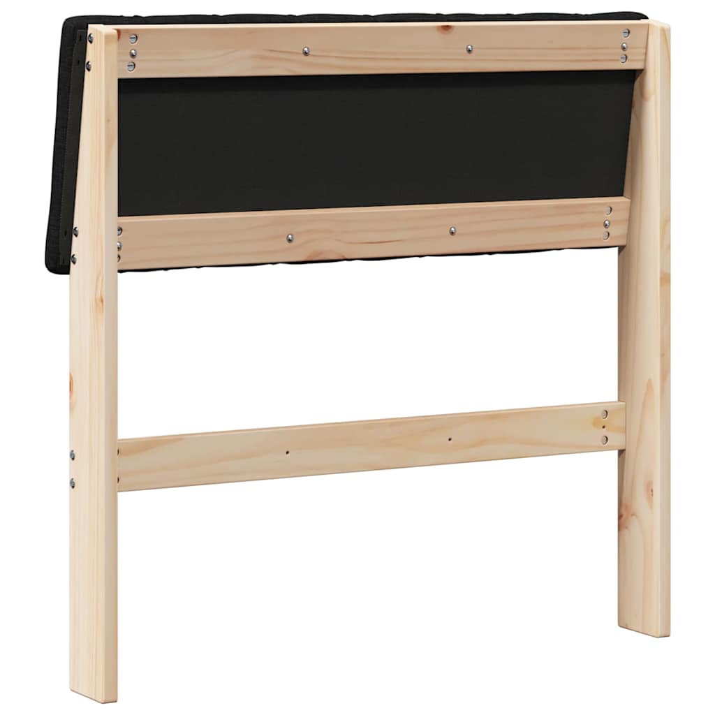 Tête de lit capitonnée Noir 80 cm Pin massif - XIOS