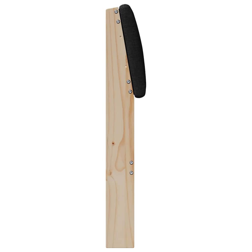 Tête de lit capitonnée Noir 80 cm Pin massif - XIOS
