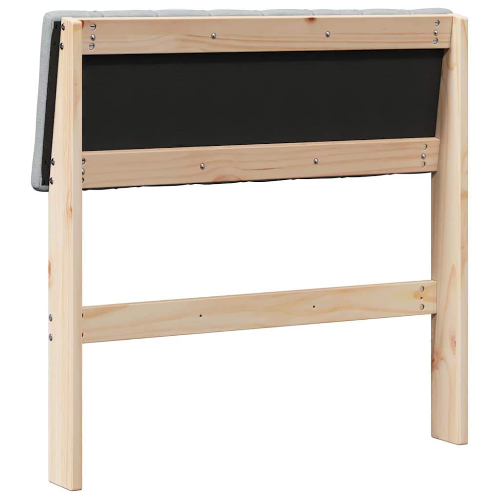 Tête de lit capitonnée Gris clair 75 cm Pin massif - XIOS
