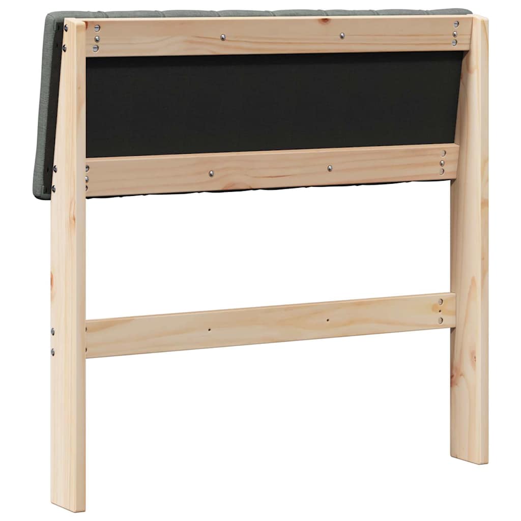 Tête de lit capitonnée Gris foncé 75 cm Pin massif - XIOS