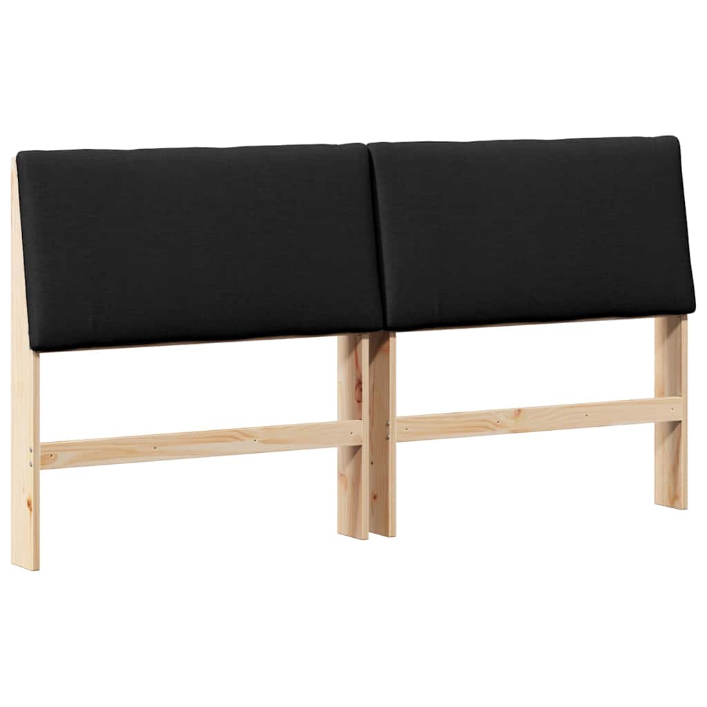 Tête de lit capitonnée Noir 200 cm Pin massif - XIOS