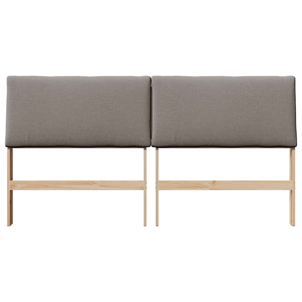 Tête de lit capitonnée Taupe 200 cm Pin massif - XIOS
