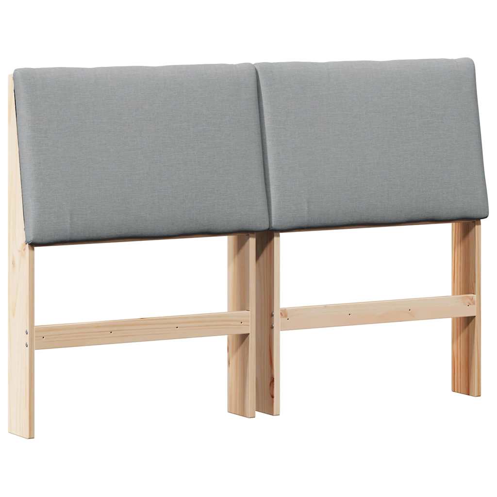 Tête de lit capitonnée Gris clair 140 cm Pin massif - XIOS