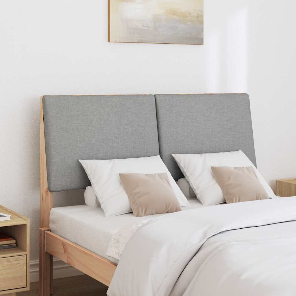 Tête de lit capitonnée Gris clair 135 cm Pin massif - XIOS