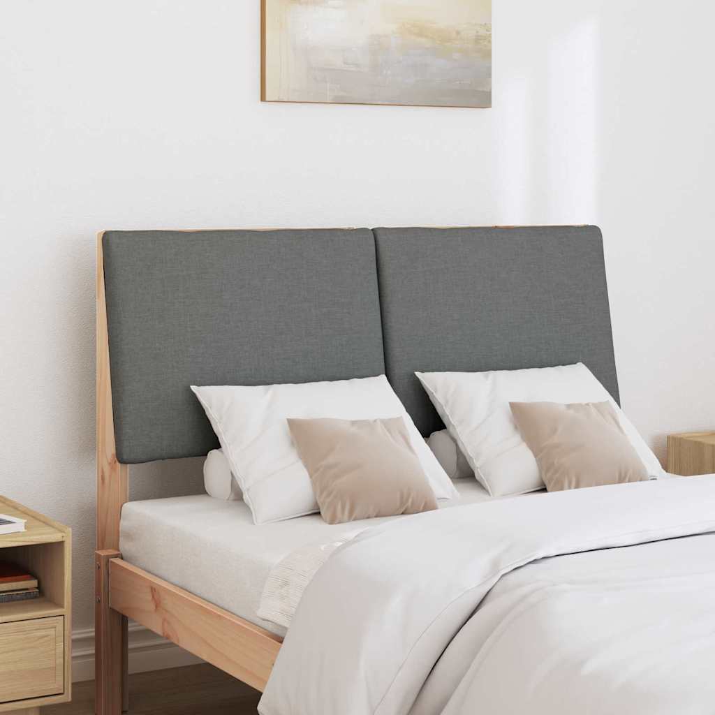 Tête de lit capitonnée Gris foncé 135 cm Pin massif - XIOS