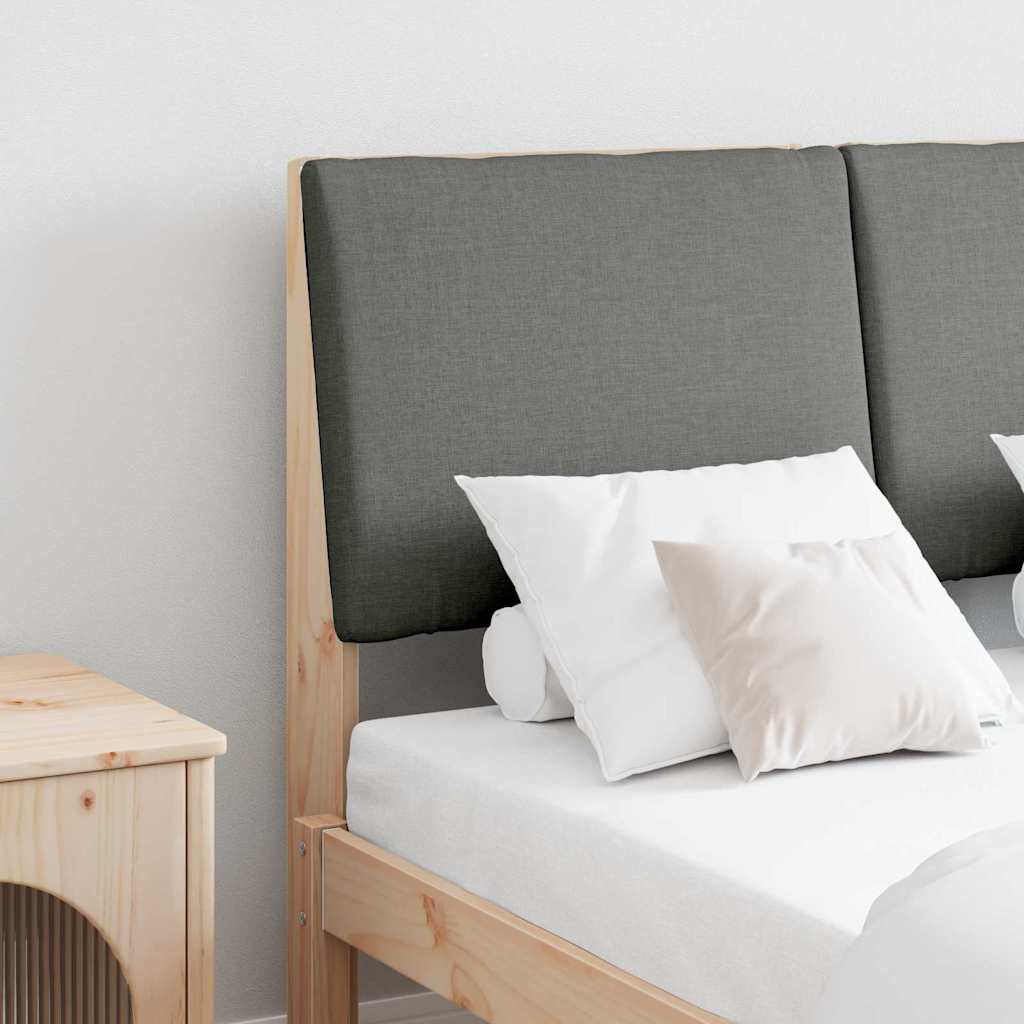 Tête de lit capitonnée Gris foncé 120 cm Pin massif - XIOS