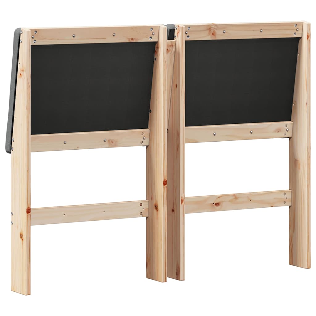 Tête de lit capitonnée Gris foncé 120 cm Pin massif - XIOS