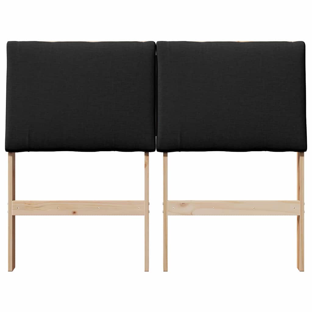 Tête de lit capitonnée Noir 120 cm Pin massif - XIOS