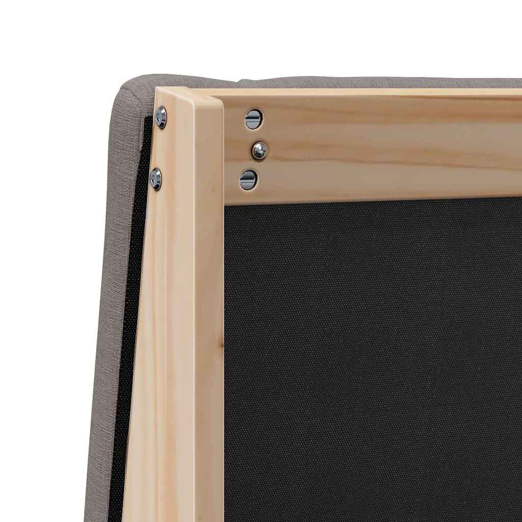 Tête de lit capitonnée Taupe 120 cm Pin massif - XIOS