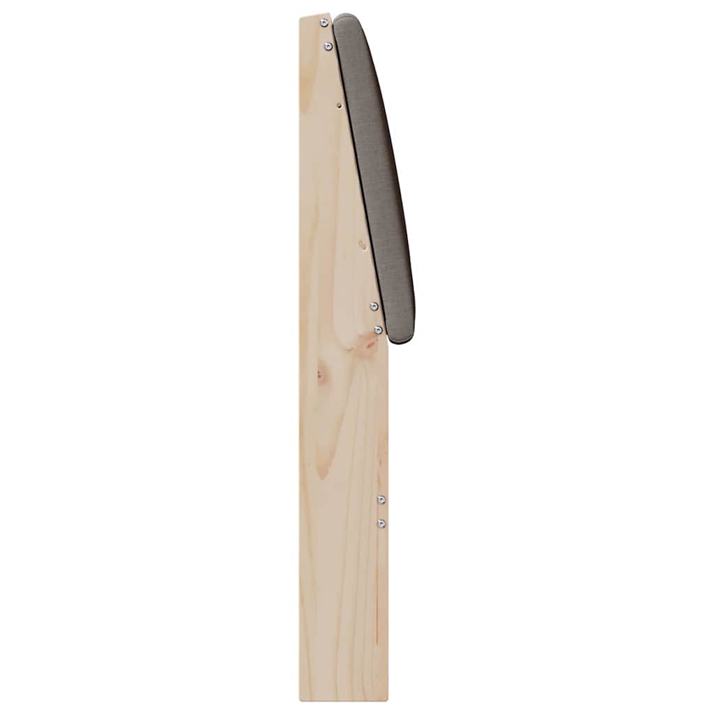 Tête de lit capitonnée Taupe 120 cm Pin massif - XIOS