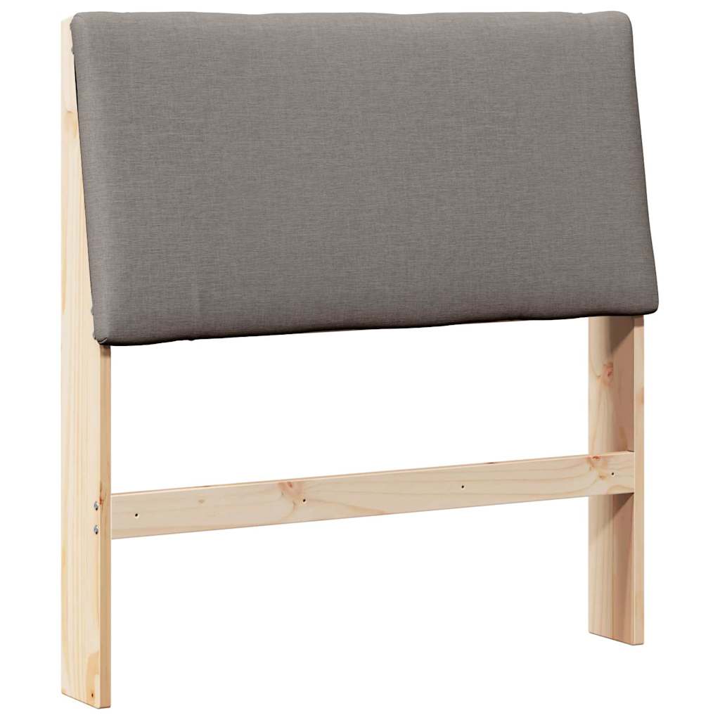 Tête de lit capitonnée Taupe 90 cm Pin massif - XIOS