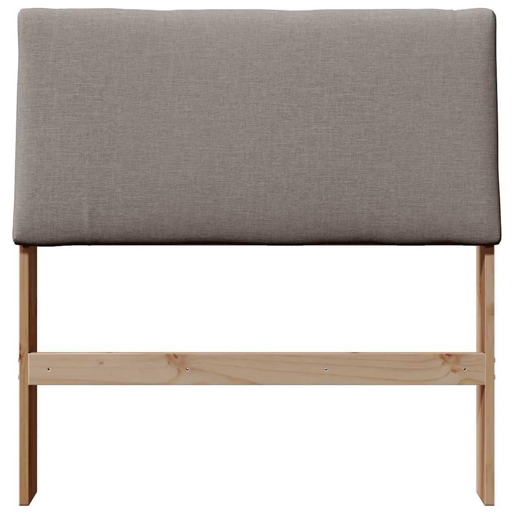 Tête de lit capitonnée Taupe 90 cm Pin massif - XIOS