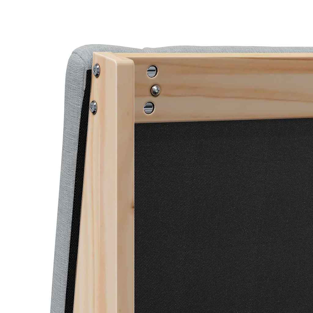 Tête de lit capitonnée Gris clair 80 cm Pin massif - XIOS