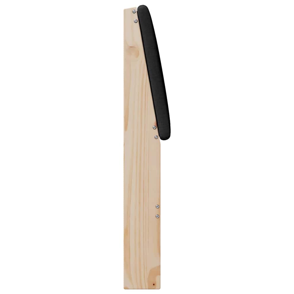 Tête de lit capitonnée Noir 80 cm Pin massif - XIOS
