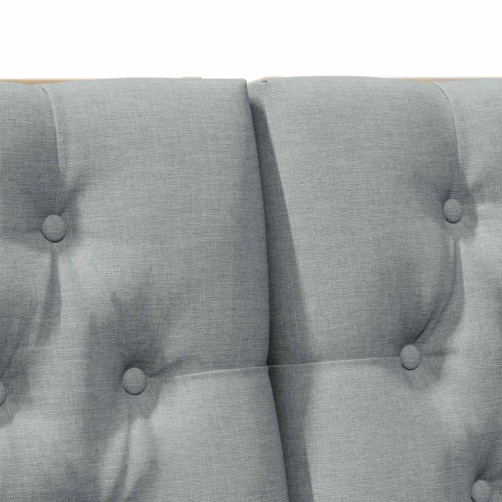 Tête de lit capitonnée Gris clair 200 cm Pin massif - XIOS