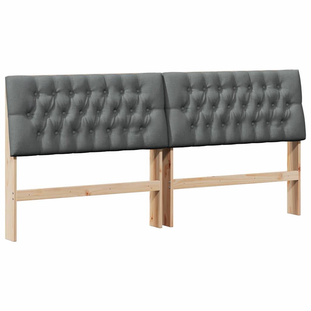 Tête de lit capitonnée Gris foncé 200 cm Pin massif - XIOS