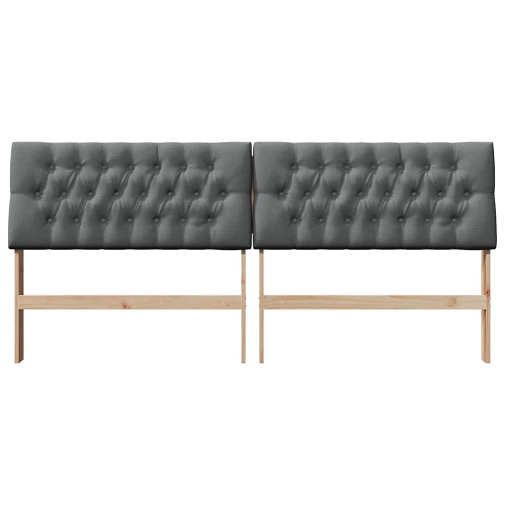 Tête de lit capitonnée Gris foncé 200 cm Pin massif - XIOS