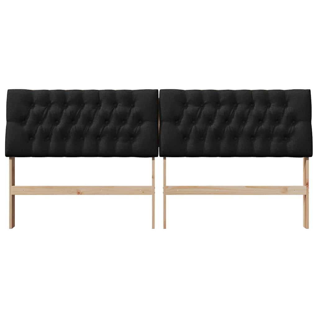 Tête de lit capitonnée Noir 200 cm Pin massif - XIOS