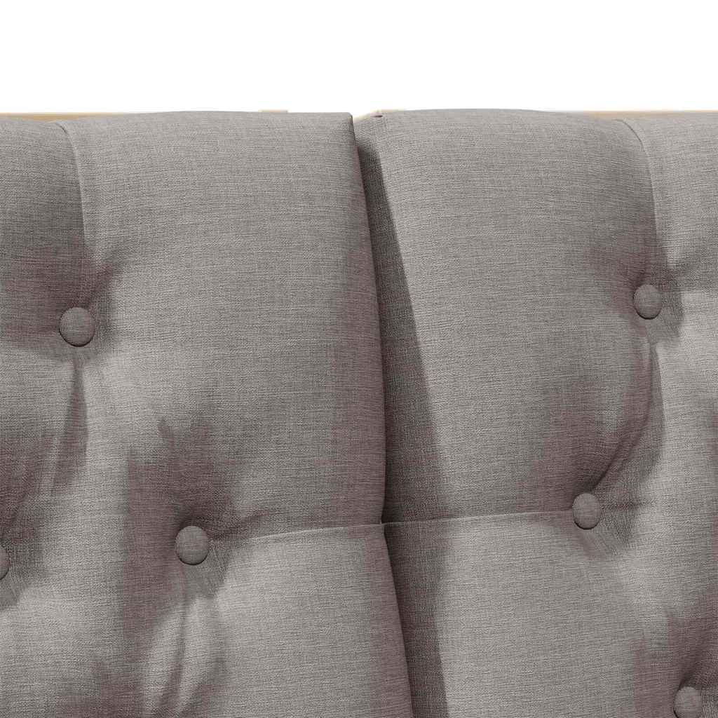 Tête de lit capitonnée Taupe 200 cm Pin massif - XIOS