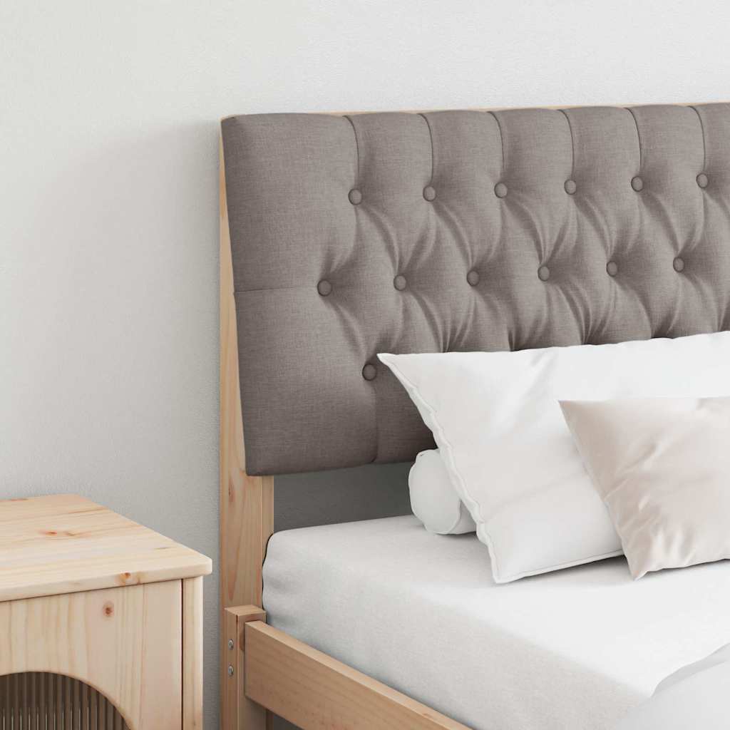 Tête de lit capitonnée Taupe 200 cm Pin massif - XIOS