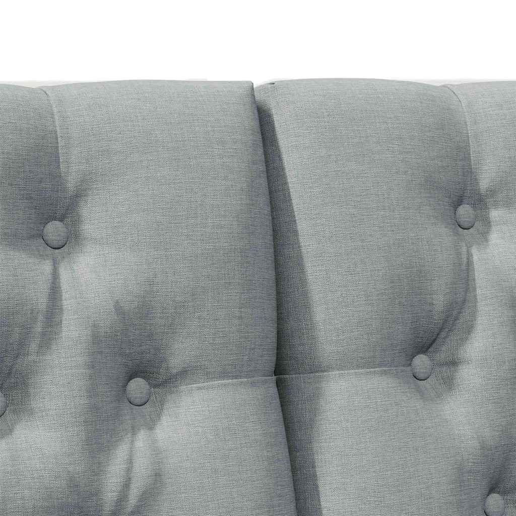 Tête de lit capitonnée Gris clair 200 cm Pin massif - XIOS
