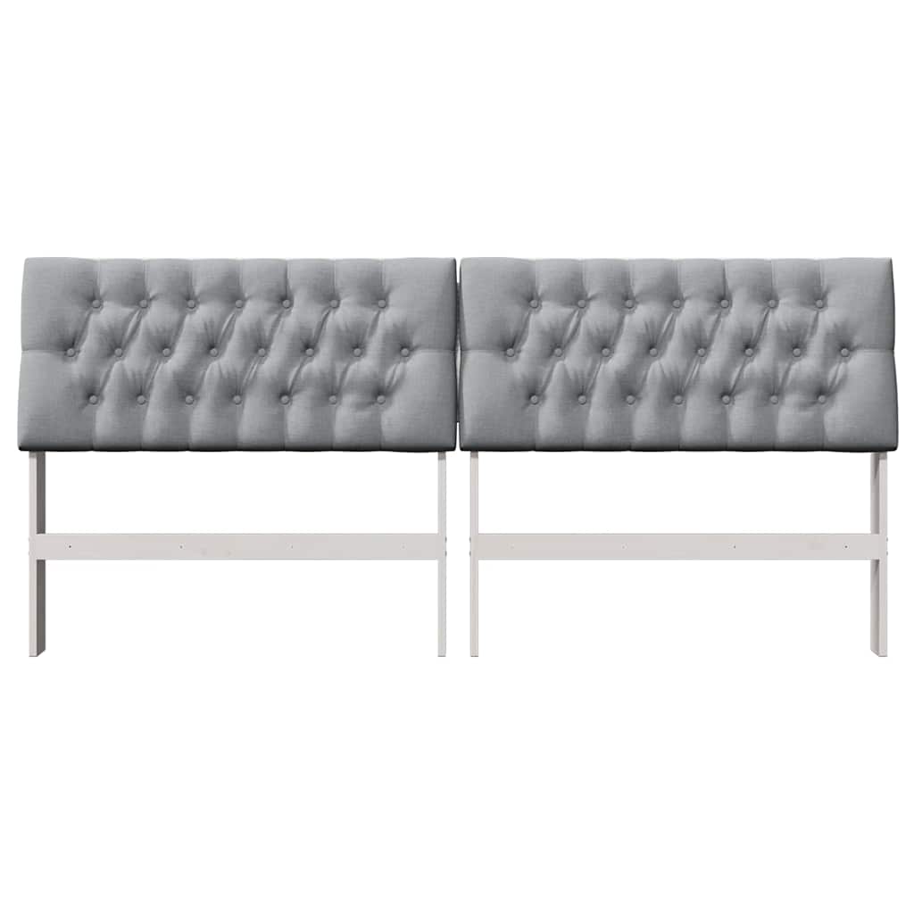 Tête de lit capitonnée Gris clair 200 cm Pin massif - XIOS