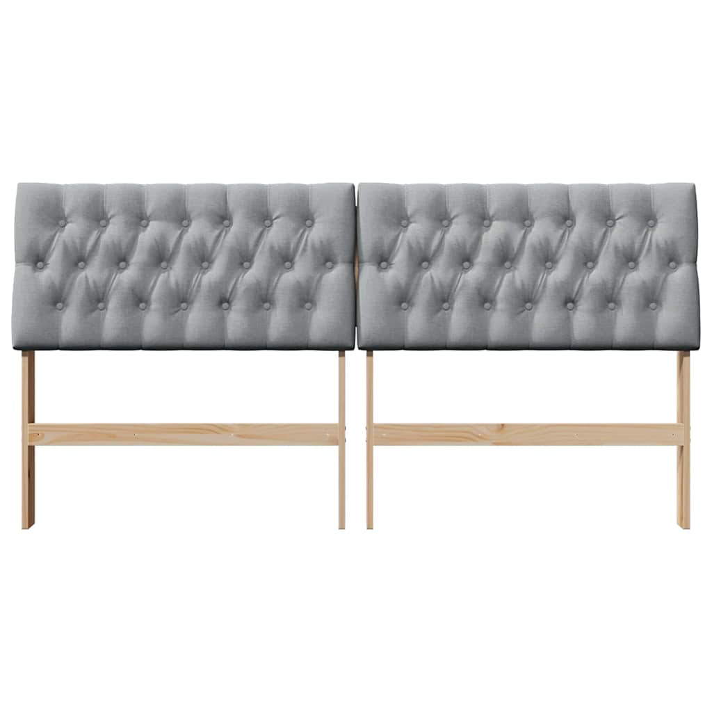 Tête de lit capitonnée Gris clair 180 cm Pin massif - XIOS