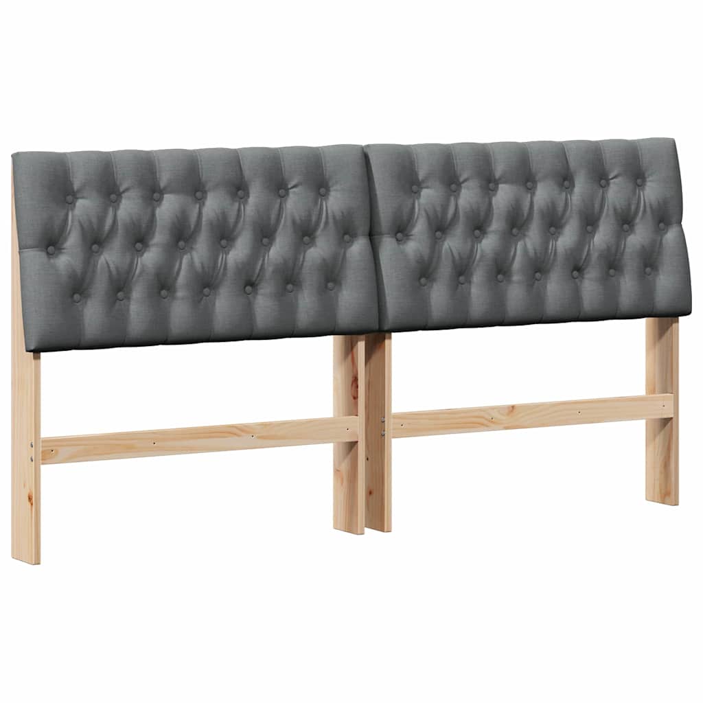 Tête de lit capitonnée Gris foncé 180 cm Pin massif - XIOS