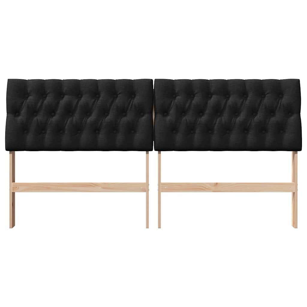 Tête de lit capitonnée Noir 180 cm Pin massif - XIOS