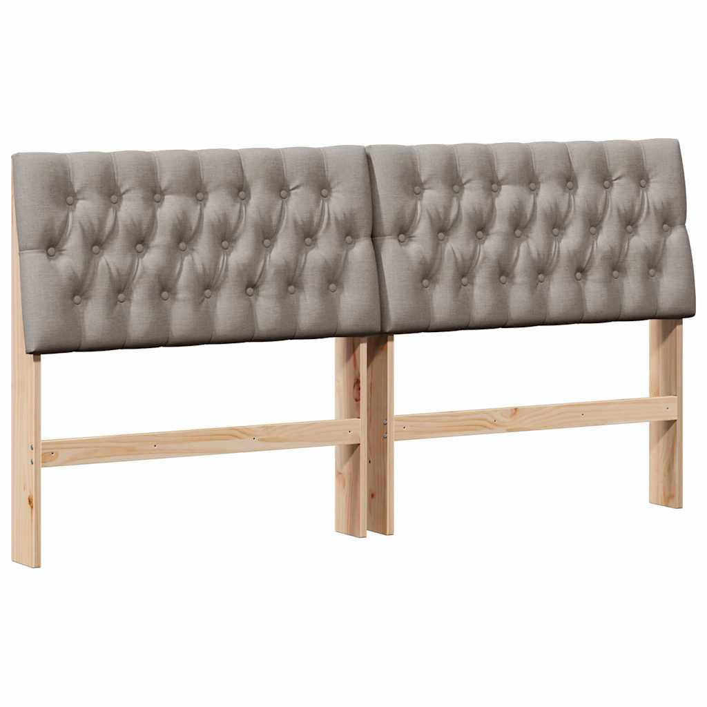Tête de lit capitonnée Taupe 180 cm Pin massif - XIOS