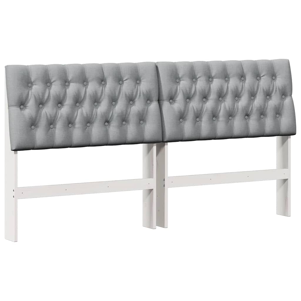 Tête de lit capitonnée Gris clair 180 cm Pin massif - XIOS