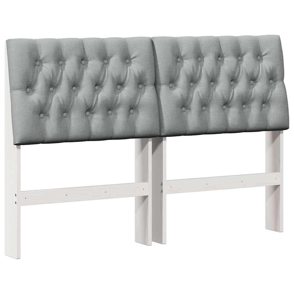 Tête de lit capitonnée Gris clair 160 cm Pin massif - XIOS