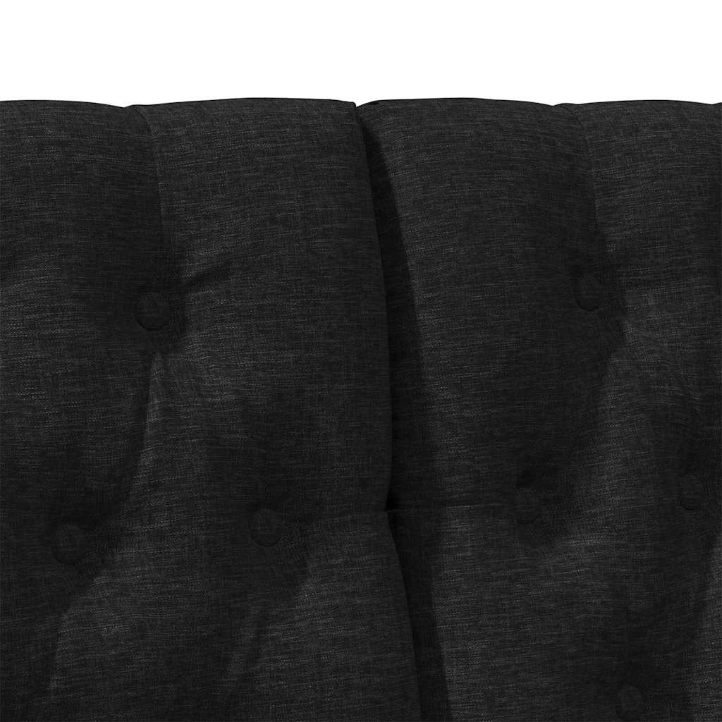 Tête de lit capitonnée Noir 150 cm Pin massif - XIOS