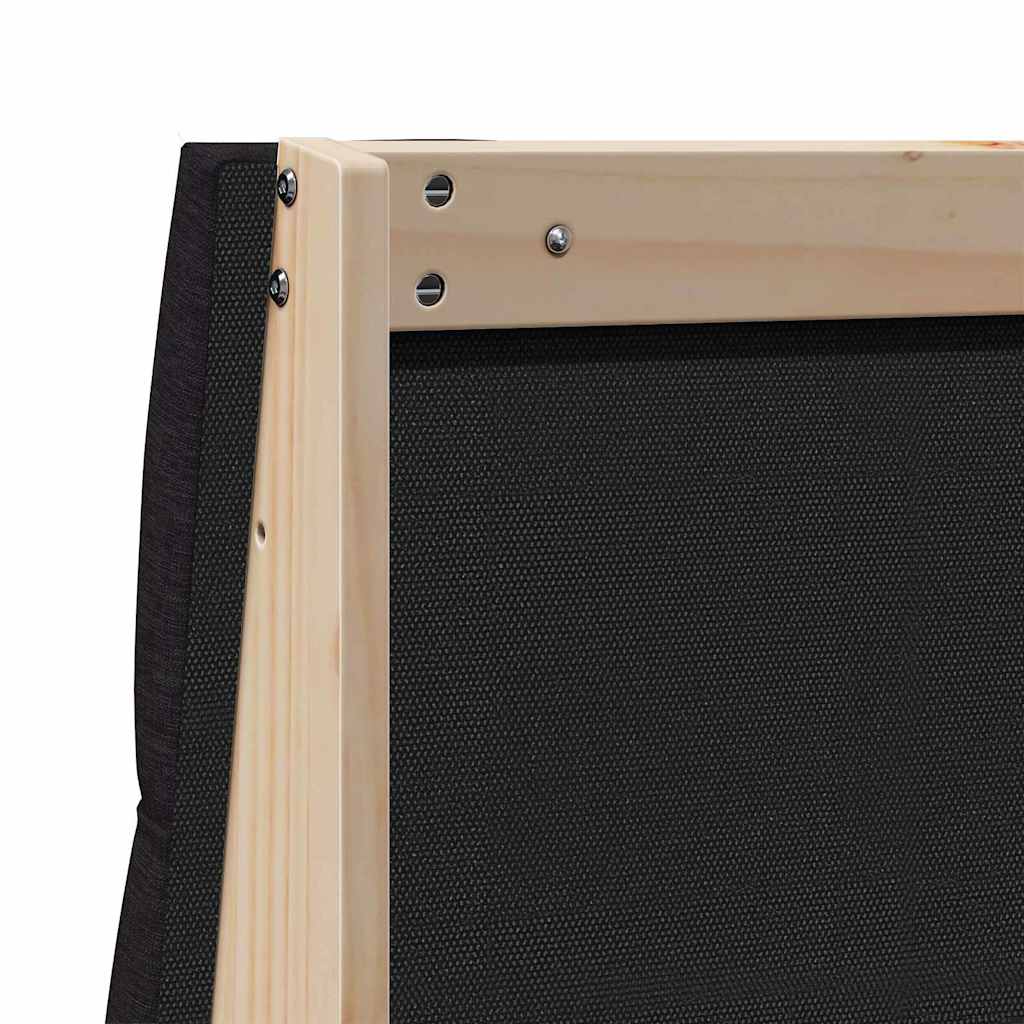 Tête de lit capitonnée Noir 150 cm Pin massif - XIOS