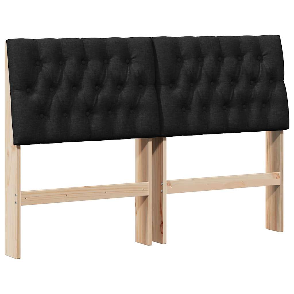 Tête de lit capitonnée Noir 150 cm Pin massif - XIOS