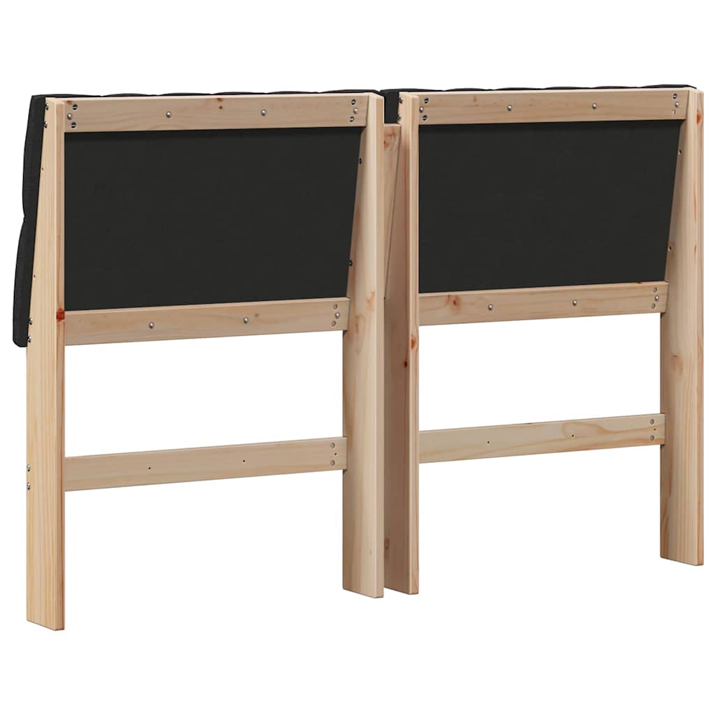 Tête de lit capitonnée Noir 150 cm Pin massif - XIOS