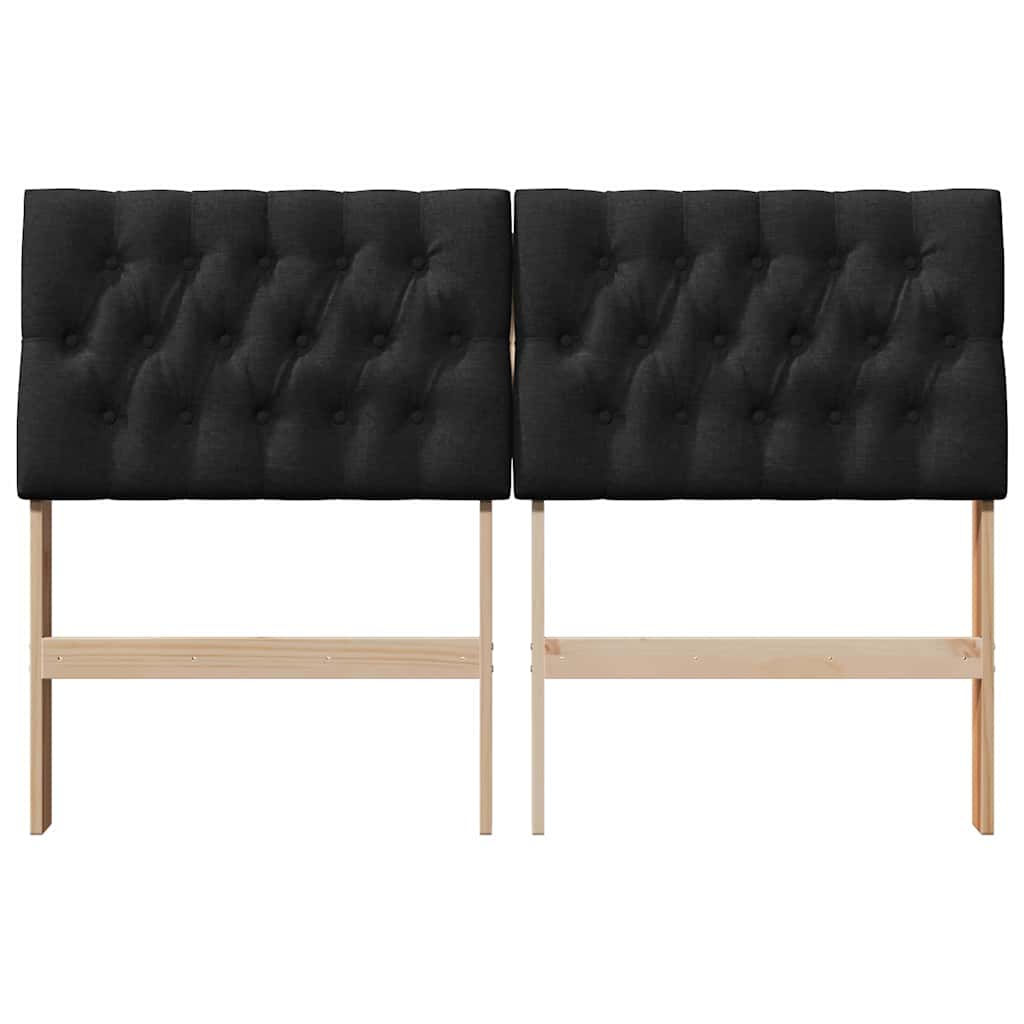 Tête de lit capitonnée Noir 150 cm Pin massif - XIOS