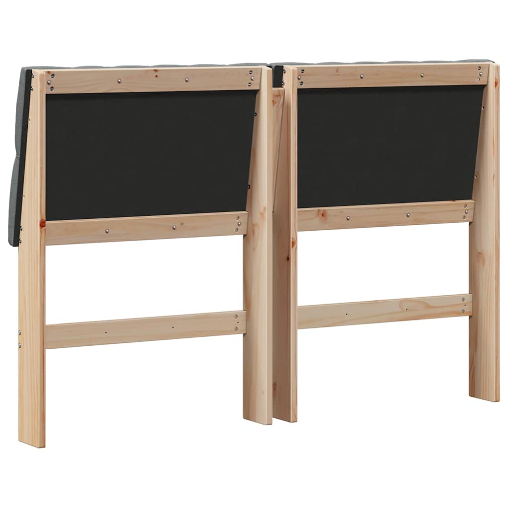 Tête de lit capitonnée Gris foncé 140 cm Pin massif - XIOS