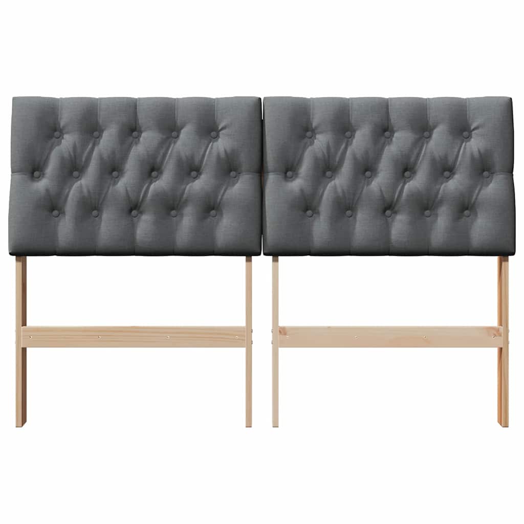 Tête de lit capitonnée Gris foncé 140 cm Pin massif - XIOS