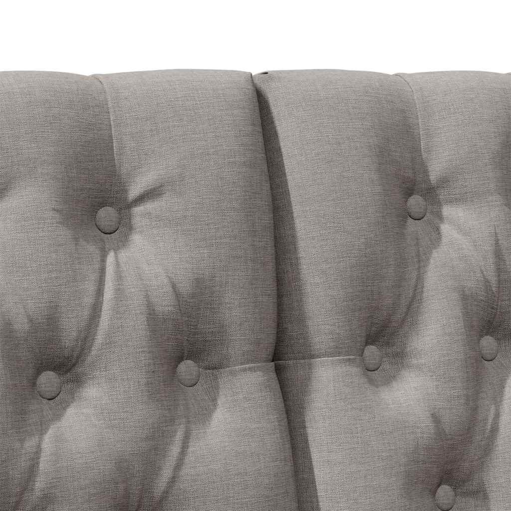 Tête de lit capitonnée Taupe 140 cm Pin massif - XIOS
