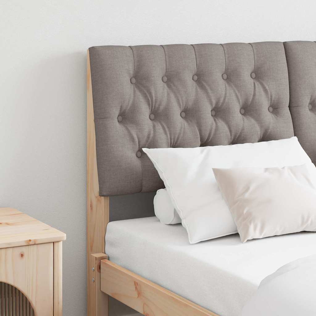 Tête de lit capitonnée Taupe 140 cm Pin massif - XIOS