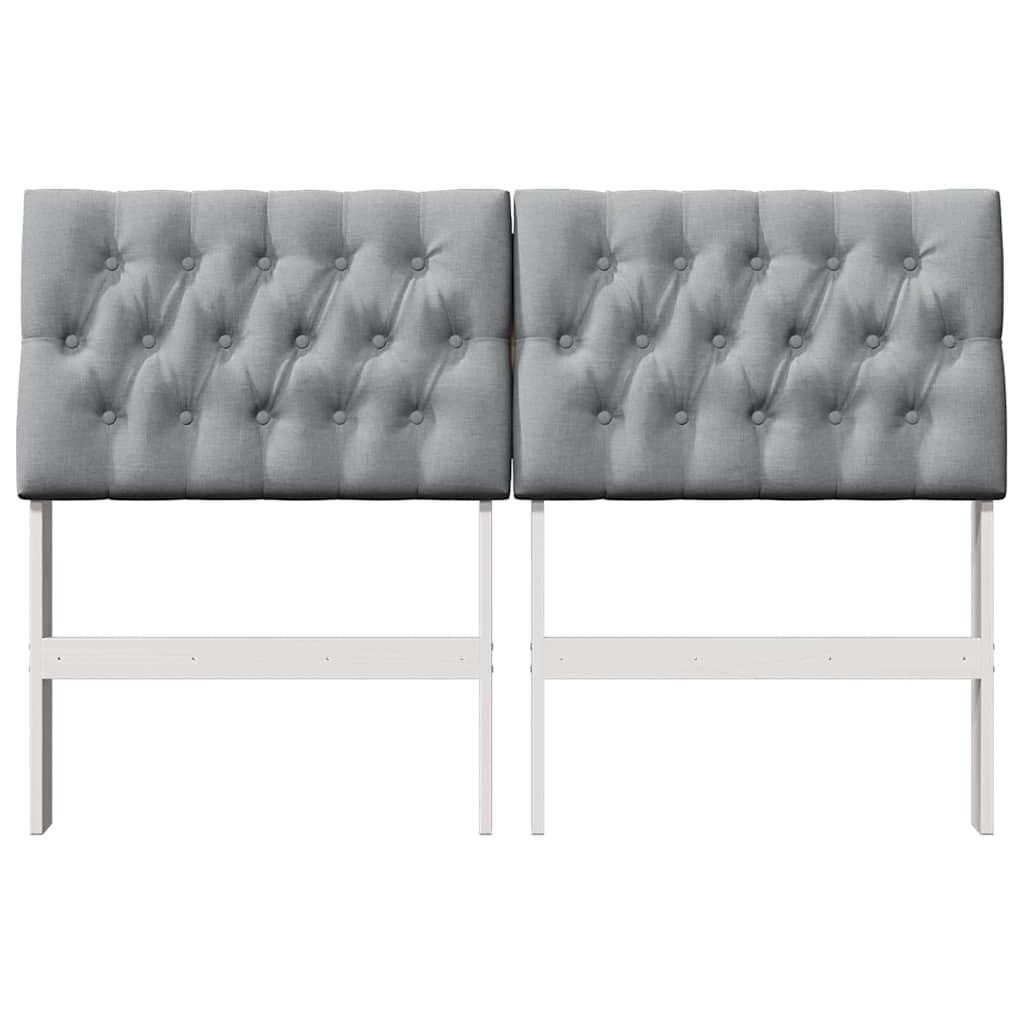 Tête de lit capitonnée Gris clair 140 cm Pin massif - XIOS