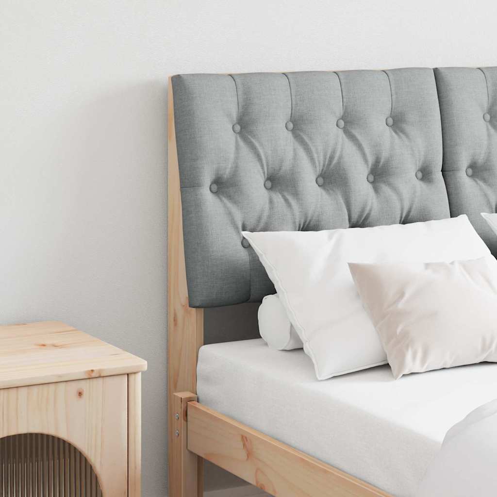 Tête de lit capitonnée Gris clair 120 cm Pin massif - XIOS
